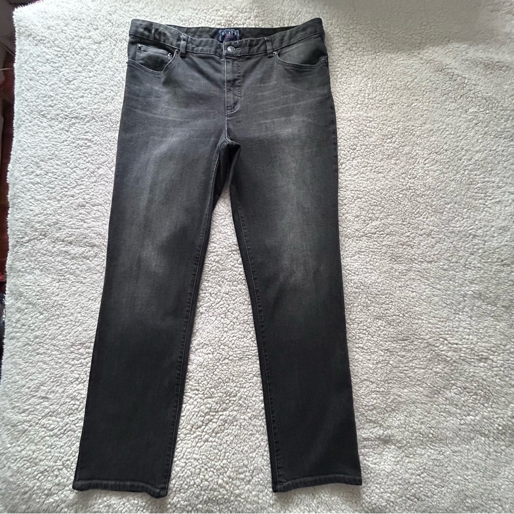 Chaps-Women's Charcoal Straight Leg Jeans